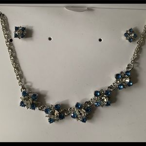 Charter Club Crystal Flower Cluster Necklace & Earring Set